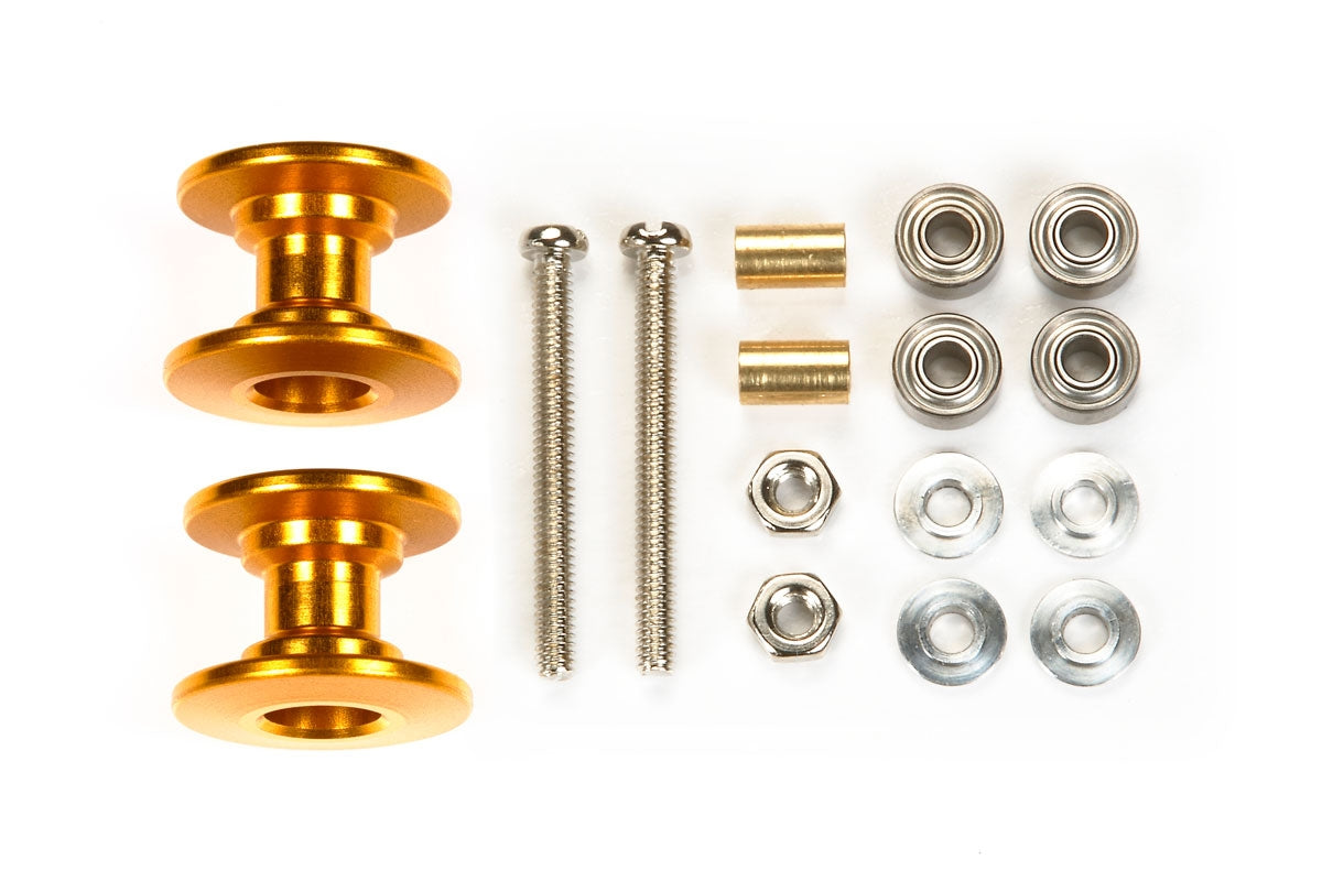 Lightweight Double Aluminium Rollers (13-12mm/Gold) 95581 Tamiya Mini 4WD