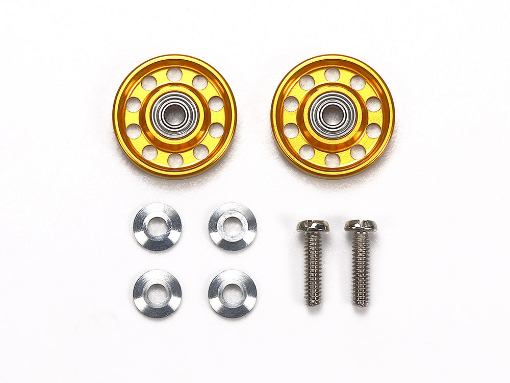 Lightweight 13mm Aluminum ball-race rollers (Ringless/Gold) 95704 Tamiya Mini 4WD