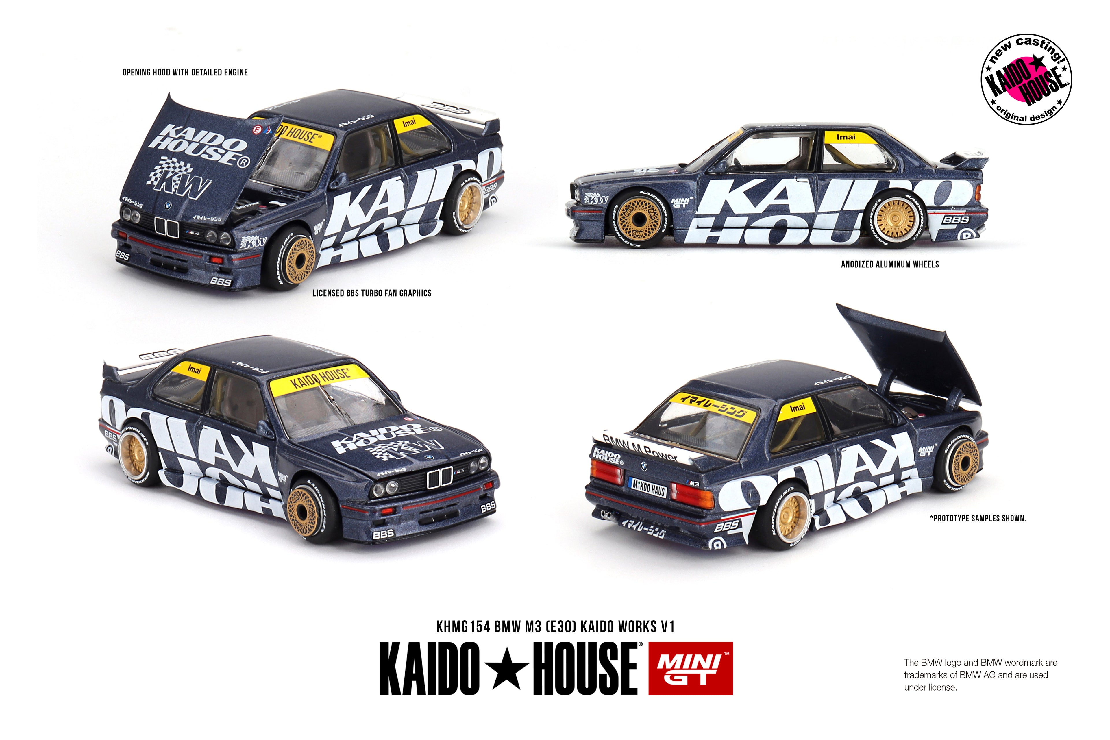 Kaido House x Mini GT BMW M3 Kaido Works V1 KHMG154 1/64 Diecast car