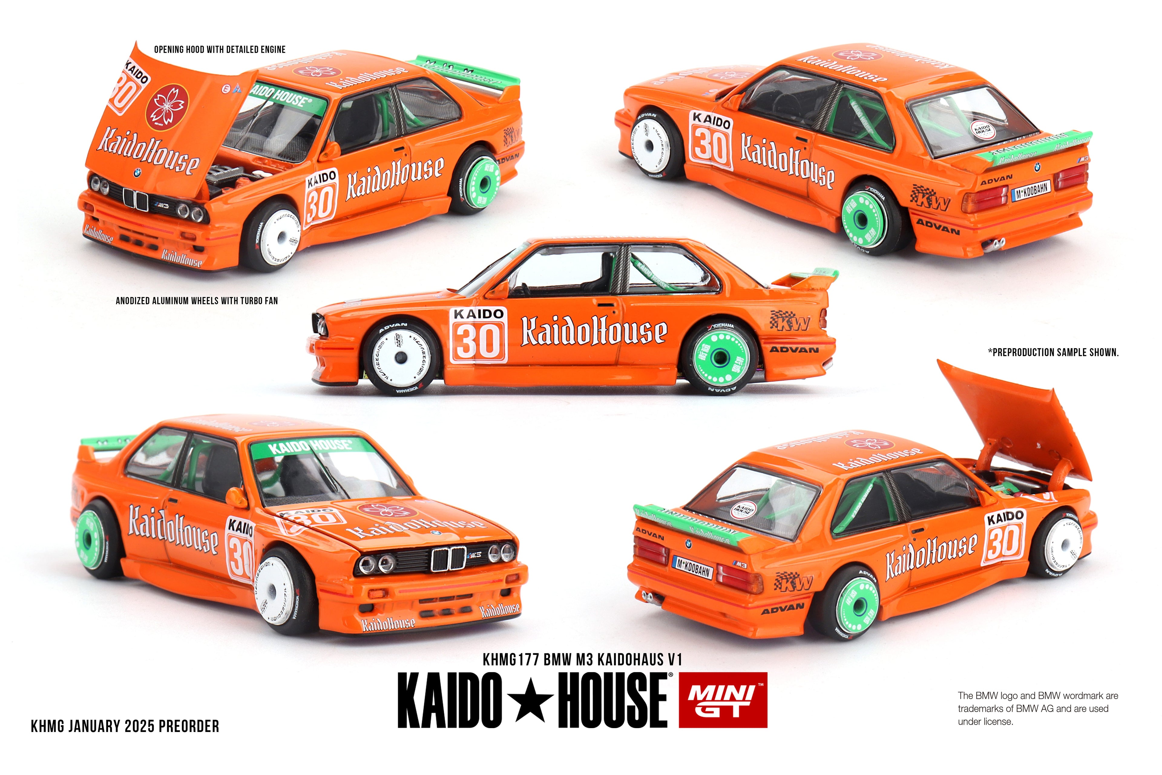 Kaido House x Mini GT BMW M3 KaidoHaus V1 KHMG177 1/64 Diecast car