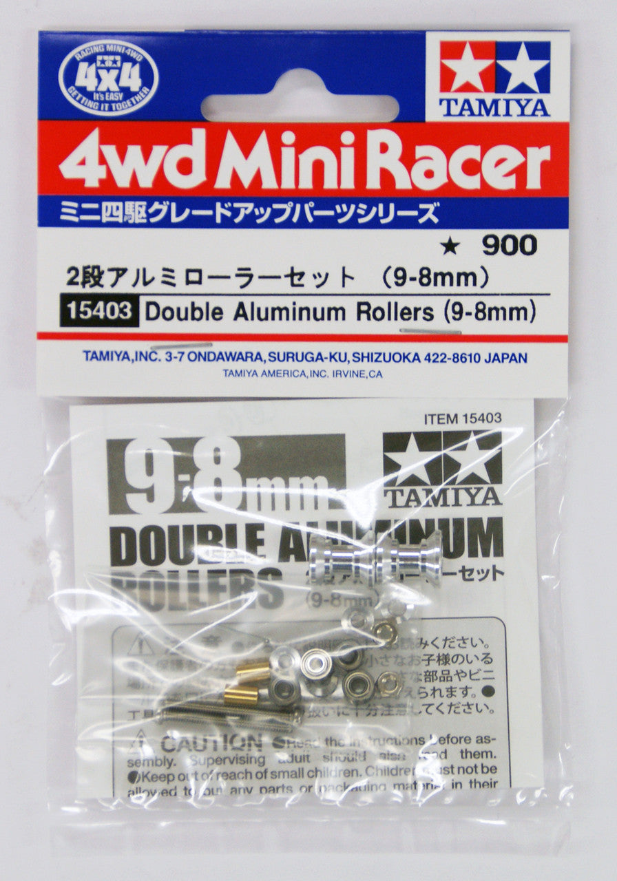 Double Aluminum Rollers 9-8mm 15403 Tamiya Mini 4WD