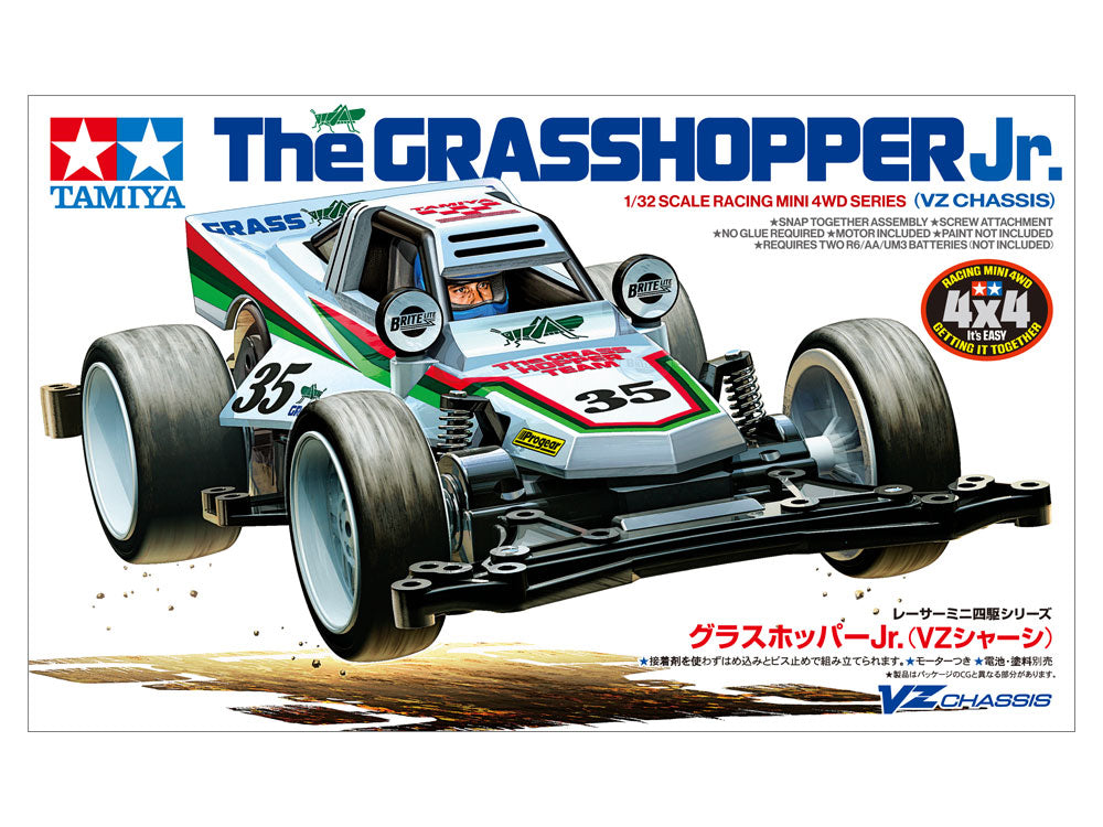 The Grasshopper Jr. VZ Chassis 18105 Tamiya Mini 4WD 1/32