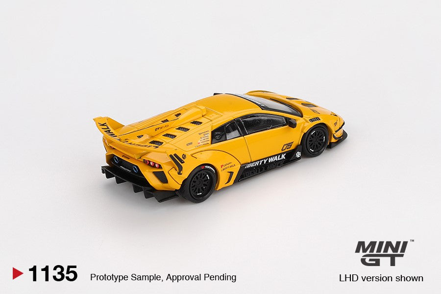Mini GT Lamborghini Murciélago GT EVO Yellow LB-Silhouette WORKS (RHD) MGT01135-R 1:64 Diecast car