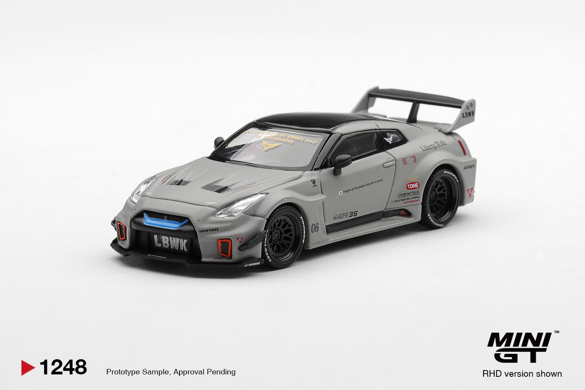 MINI GT Nissan LB-Silhouette WORKS GT 35GT-RR Ver.1 (Matt Grey) MGT01248-R 1:64 Diecast car (Copy)