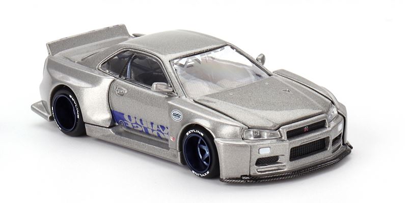 Kaido House x Mini GT Nissan Skyline GT-R (R34) Kaido Works™ SHINJUKU V1 KHMG143 1/64 Diecast car