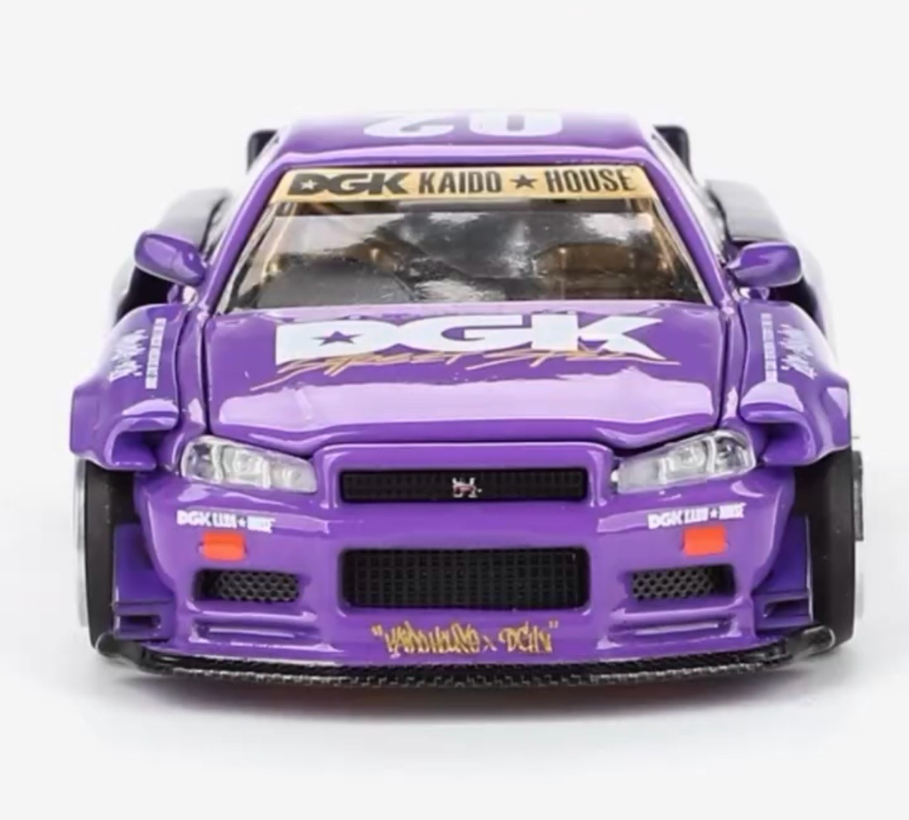 Kaido House x DGK x Mini GT Nissan Skyline GT-R (R34) V1 KHMG140 1/64 Diecast car