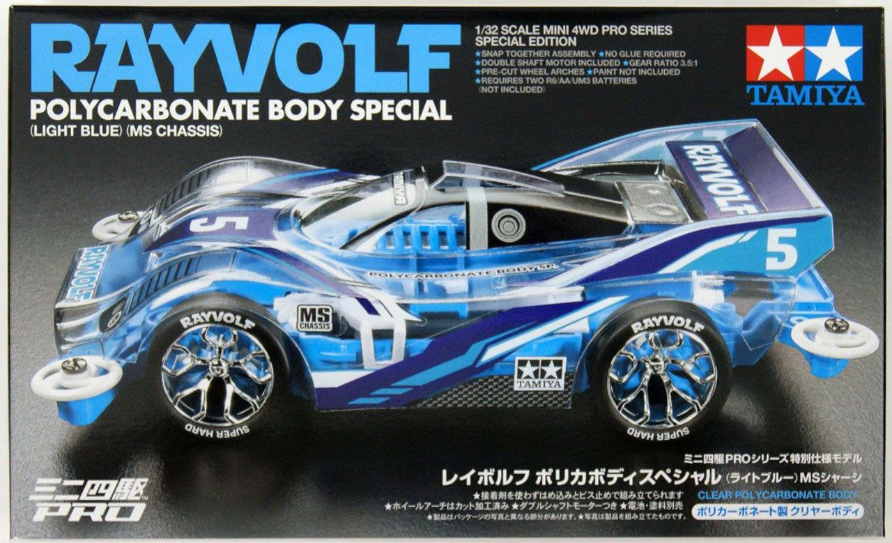 Rayvolf Polycarbonate Body Special (Light Blue) (MS Chassis) 95572 Tamiya 1/32 Mini 4WD