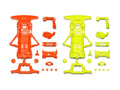 Super FM Fluorescent colour chassis set (Orange/Yellow) 95170 Tamiya mini 4WD