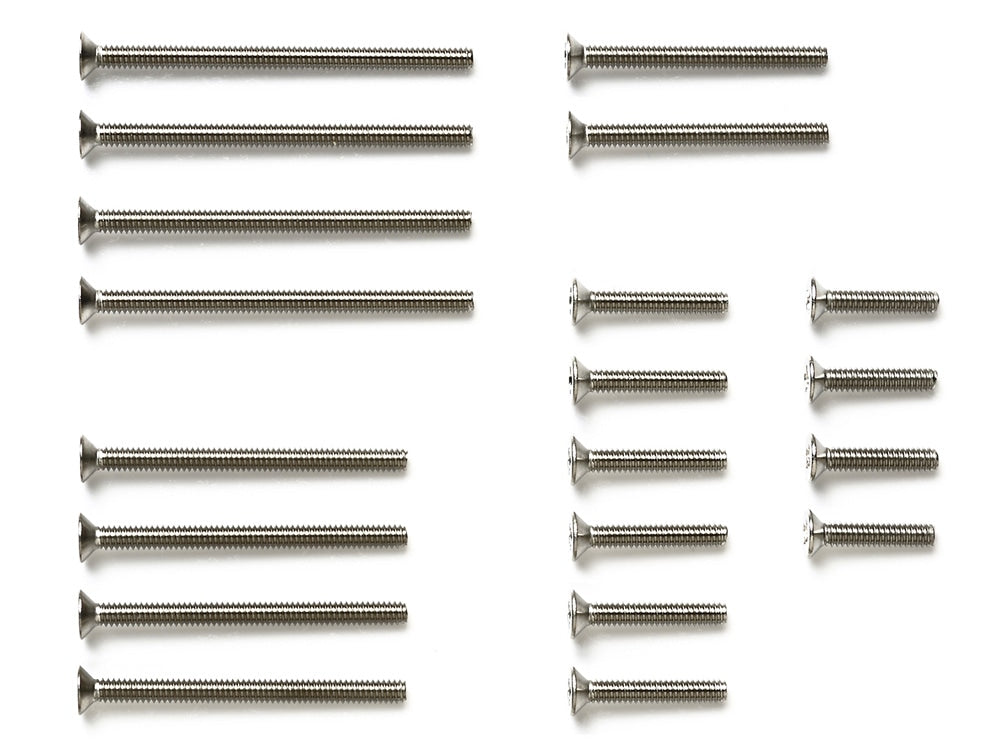Stainless Steel Countersunk Screw Set (10,12,20,25,30 mm) 15510 Tamiya Mini 4WD