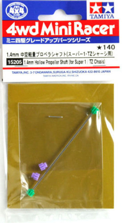 1.4mm Hollow Propeller Shaft 15205 Tamiya Mini 4WD