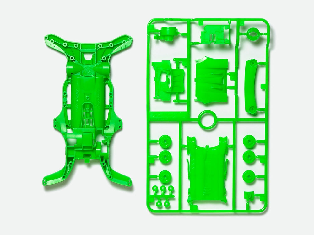 AR Fluorescent-Color Chassis Set (Green) 95255 Tamiya Mini 4WD