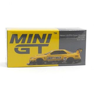Mini GT Nissan LB-ER34 Super Silhouette SKYLINE Sport Yellow MGT01182 1:64 Diecast car